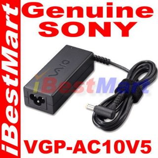 Genuine Sony VGP AC10V5 AC Adapter VPCX115KX VPCX111KX