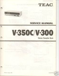 Original Teac Service Manual V 350C/300 Cassette Deck