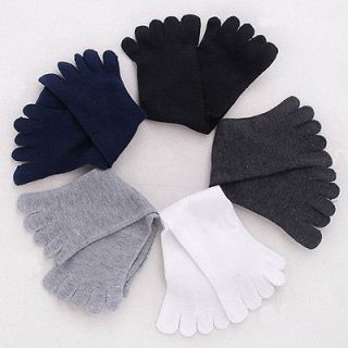 Mix Lot 5 Pairs Cotton 5 Fingers Five Toe Socks for Men Wholesale 