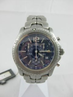 Genuine Tag Heuer Watch CT1110 0 Link Stainless Steel 42mm Blue Dial 