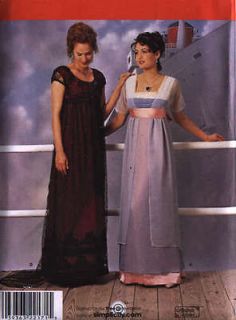 Titanic Era dress pattern Simplicity 8399 ROSES Costume GOWN NEW 16 