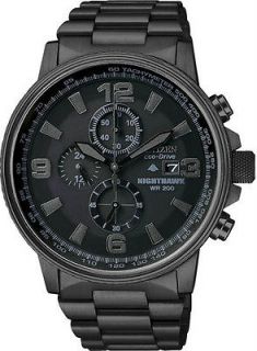 Citizen CA0295 58E Mens Watch Black Stainless Steel Eco Drive Chron 