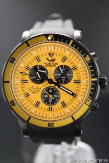 Mens Vostok Europe Anchar Chronograph Limited Edition Yellow + Extra 