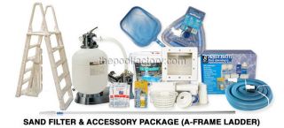   & Accessory Package for Above Ground Swimming Pools CHOICE OF LADDER