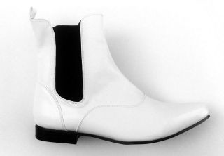White Pimp 70s Disco Saturday Night Fever Boots Costume Shoes Mens 