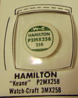 Hamilton KEANE Military Watch Crystal Molded Glass P2Mx258 watchcraft 