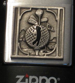 ZIPPO SQUARE SERIES lighter GOLF Golfer Ball MIB