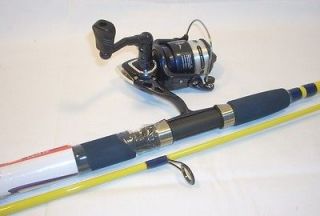   Claw Spinning Combo Spin 2pc Blue/Yellow Fishing Rod Reel 6 6 New