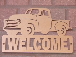 vintage pickup truck welcome sign home decor plaque classic ford
