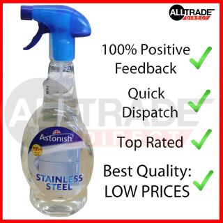 Astonish 750ml STAINLESS STEEL CLEANER use on surfaces sink 