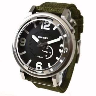 Diesel DZ1470 Mens Black Dial Green Fabric Strap watch