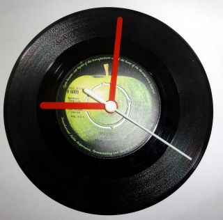 Beatles Apple label Vinyl Single 7 Clock Ideal Gift Choice of titles 