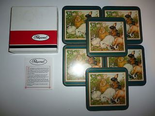 Pimpernel Coasters~ RABBITS #9308 ~ 4.25 x 4.25 ~Set of 6