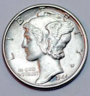 US Coins 1944 liberty head dimes