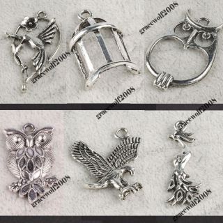   Jewelry Making Supplies Vintage Bird and Owl Charms Pendant Pick
