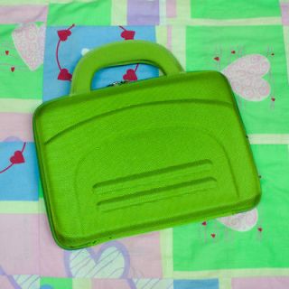 Green Travel Handle Hard Case Bag for 7 8 9 Portable DVD Player