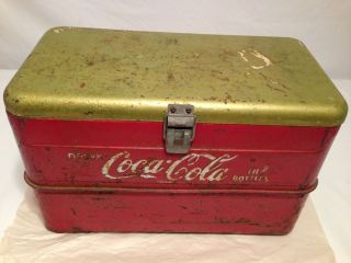 Vintage Coca Cola Picnic Cooler Drink Coca Cola in Bottles In 
