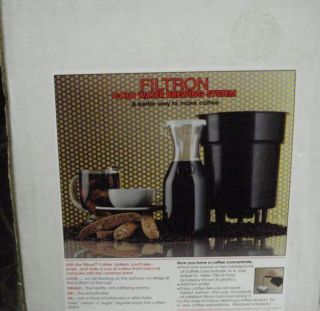 FILTRON ORIGINAL COLD Water COFFEE BREWING MAKER Hot Iced Blend NEW