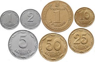Ukraine Coins   Set of 7 UNC coins   Hryvnia   Kopiyka