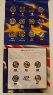 2002 50 States Quarters & Euro Coin Collection Set from US Mint