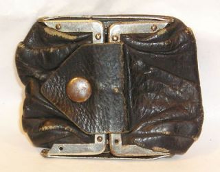antique leather coin purse in Vintage