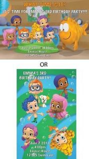 Bubble Guppies Birthday Party Invitations w/envelopes