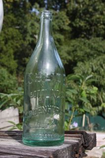 SHEIDE Bottling Co Embossed Soda Bottle Light House Lindenhurst Long 