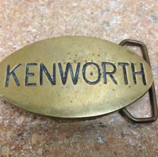 Kenworth Trucks Vintage Collectible Solid Brass Belt Buckle