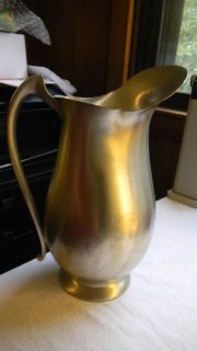 Vintage Old Colony Pewter Water Pitcher With Handle 10 Tall