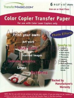 Transfer Magic Color Copier Transfer Paper 8 1/2X1​1 6/Pkg