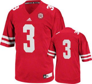 Nebraska Cornhuskers adidas 2012 Red Youth #3 Replica Football Jersey