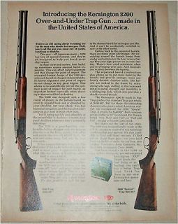 1973 Remington 3200 Over and Under Trap Gun ad