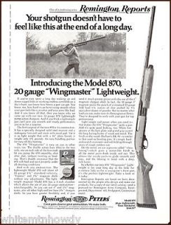 1972 REMINGTON Model 870 Wingmaster SHOTGUN AD