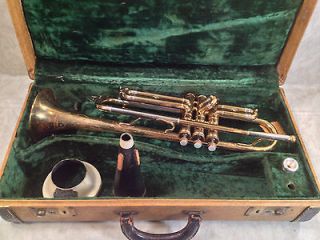   Gold Colored Trumpet with Holton Collegiate Mouthpiece and Case