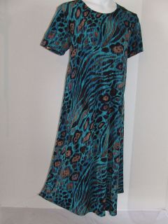 Travel Knit Dress #444, long, NEW, A Line, S/S, stretchy wash&wear 