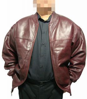   Genuine Leather Baseball Jacket Burgundy/Wine Color (Soft Sheep Skin
