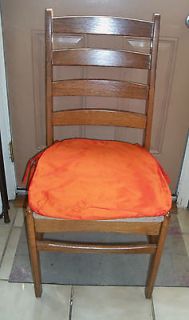   seat cushion dining chair,Taffeta fabric, Dark Coral color. Handmade