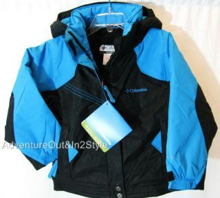 COLUMBIA Jacket Coat GIRLS 3T 4T (Insulated) NWT $90.00 BLK/BLUE