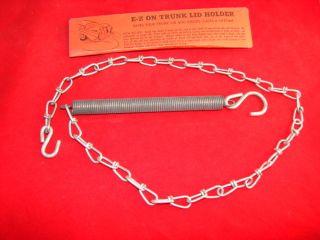 Late 50s E Z ON Trunk Holder Chain NOS Aftermarket Auto Accessory 