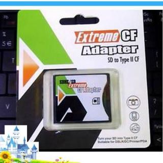   SD MMC SDHC 4/32GB to Compact Flash CF Type II Card Reader Adapter gu