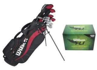 WILSON OPTIMAX Complete Right Handed Mens Golf Club Set w/ Auto Deploy 