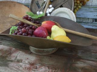   Big Primitive Scale Pan Harvest Table Center Holder Country Store