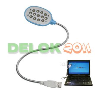 Flexible USB 13 LED Light Lamp For Laptop PC Computer
