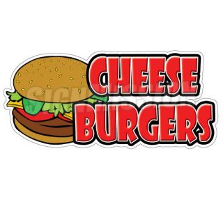 CHEESEBURGERS I Concession Decal cheese burger cart trailer stand 