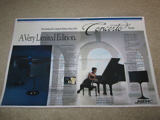 Bose 901 Concerto Edition Ad, 2 pgs, 1990, Article,NICE