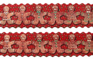 Gingerbread Man Tim Coffey Christmas Cookies K&Company Sticker Borders
