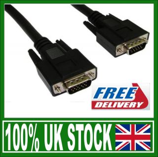 5m VGA Cable Male to Male Connection   Connect Laptop / PC to TV 