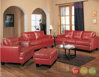   Bonded Leather Sofa & Love Seat Contemporary Living Room Set 501831