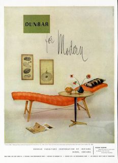 DUNBAR for MODERN Furniture Ad   Chaise Lounge 1951