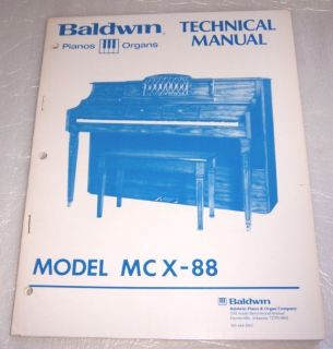 BALDWIN MCX 88 ELECTRONIC PIANO SERVICE MANUAL